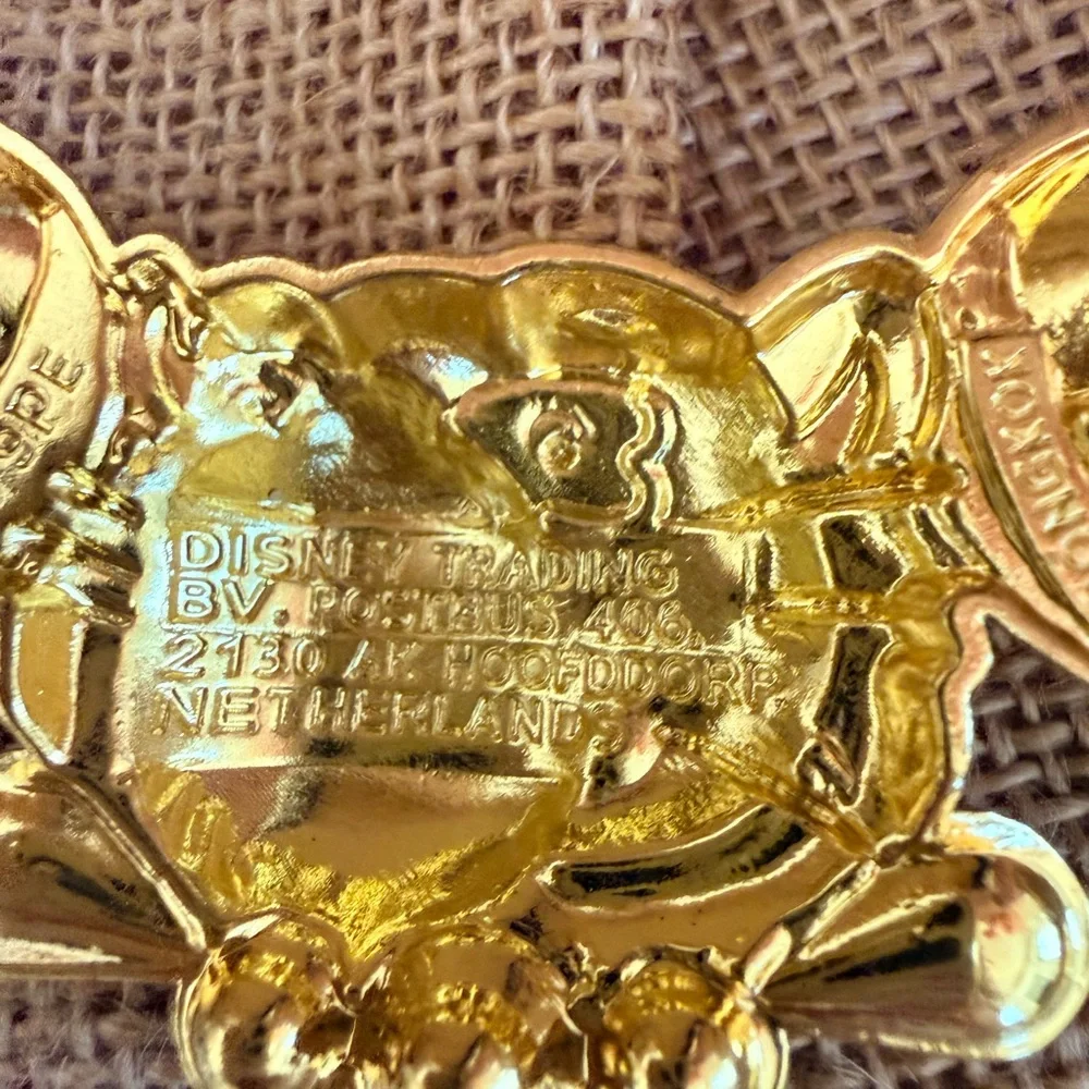 Disney Store London Necklace Princess Jasmine Aladdin Raja Crystal Gold BinBJ